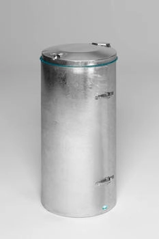 Proregal Abfallsammler mit Deckel & Einflügeltür 120l, HxBxT 98x50x50cm Stahl Feuerverzinkt RVA55-06