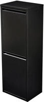 [en.casa] - M&uuml;lltrennschrank Sollentuna Metall 2x14 L Schwarz