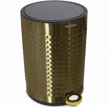 YourCasa ® Edelstahl Bad 5L - Badezimmer , Fassunsgvermögen 5L, Gold (YCM5L)