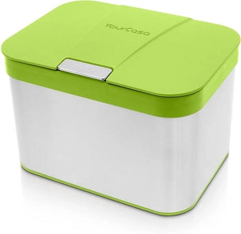 YourCasa Komposteimer 4,3l Weiss-Grün