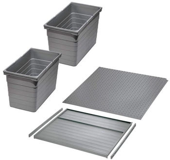Sotech SO-TECH® Mülltrennsystem Ninka Abfalltrennsystem eins2vier 50 L dunkelgrau / alugrau, für Korpusbreite 600 mm Höhe 330 mm (AA26590)
