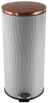 HTI-Living HTI living Treteimer Jannik 30 Liter Grau Kupfer Edelstahl (2222766)