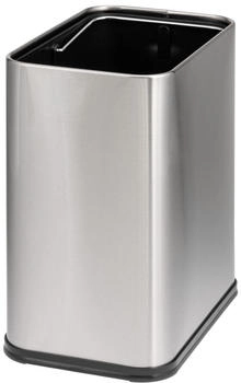 bremermann Papierkorb Papierkorb 10 L, offener Abfalleimer, versteckte Tüte, Edelstahl, Edelstahl, 10 l (81001-V)