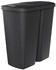 Spetebo Duo Müll Eimer 45 L mit Deckel - - Kunststoff Tonne Abfall Trenner (3640)