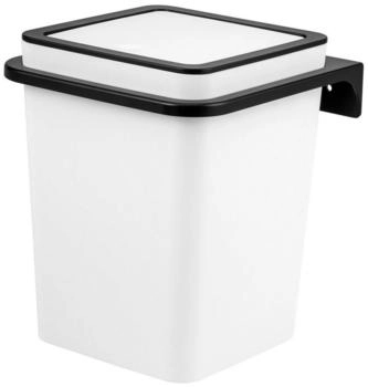 bremermann Kosmetikeimer SAVONA inkl. Wandhalterung, 6l Volumen, Kunststoff weiß (91186)