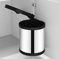vidaXL K&uuml;chen-Einbau-M&uuml;lleimer Edelstahl 8 L