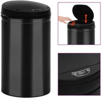 vidaXL Automatischer Sensor-M&uuml;lleimer 40 L Kohlenstoffstahl Schwarz