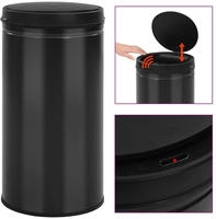 Vidaxl - Automatischer Sensor-m&uuml;lleimer 60 L Kohlenstoffstahl Schwarz