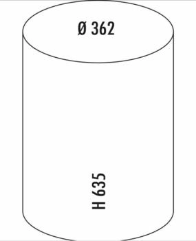 Wesco 134531-13 Baseboy 20 Abfalleimer in GRAPHIT mit 20 Liter
