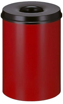Brabantia Feuerlöschender Papierkorb 30 Liter - Rot Schwarz