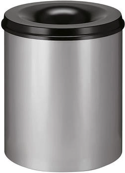 Brabantia Feuerlöschender Papierkorb 80 Liter - Aluminium Grau Schwarz