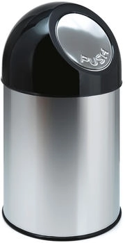 V-Part Abfallbehälter mit Druckdeckel 30l Blau Schwarz