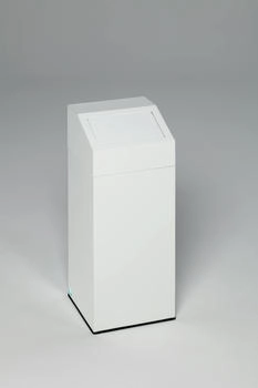 Proregal Selbstlöschender Wertstoffsammler "Glas" | 82 Liter, HxBxT 89x38x38cm | Verzinkter Stahl | Weiß | Abfalleimer Müllkorb - weiß RVA33-10