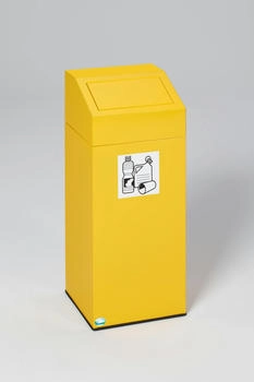 Proregal Selbstlöschender Wertstoffsammler "Wertstoffe" | 82 Liter 89x38x38cm Gelb | gelb RVA33-13