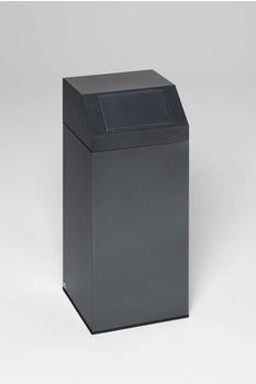 Proregal Selbstlöschender Wertstoffsammler "Metall" | 47 Liter 79x32x32cm Dunkelgrau | silber RVA33-07
