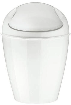 Koziol Schwingdeckeleimer Del XS, , Kunststoff, Recycled White, 2 L (1400125)