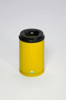 Proregal Selbstlöschender Papierkorb | 15 Liter, HxBxT 37x25x25cm | Verzinkter Stahl | Gelb | Papiereimer für Papier - gelb RVA96-07