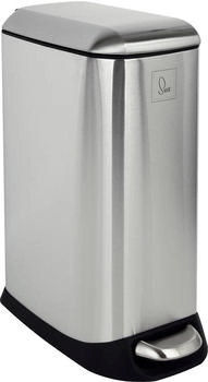 Svita TS12 Treteimer Abfalleimer 12l . Inneneimer Pedal Silber (90747)
