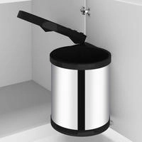vidaXL K&uuml;chen-Einbau-M&uuml;lleimer Edelstahl 12 L