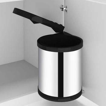 vidaXL Küchen-Einbau-Mülleimer Edelstahl 12 L