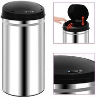 vidaXL Automatischer Sensor-M&uuml;lleimer 50 L Edelstahl