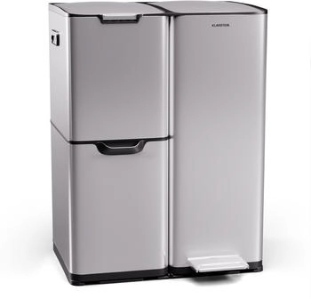 Klarstein Tiyo 3-in-1 M&uuml;lleimer 60l edelstahl