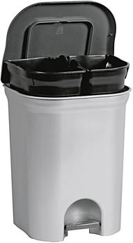 keeeper Tret-Abfallbehälter torge 2x11l silber