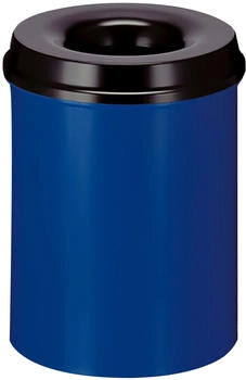 Brabantia Feuerlöschender Papierkorb 15 Liter - Blau Schwarz