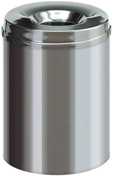Brabantia Feuerlöschender Papierkorb Edelstahl 15 Liter - Edelstahl