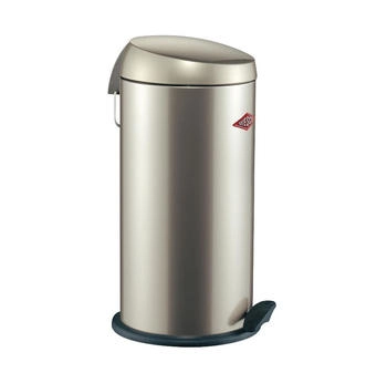 Wesco Abfalleimer CAPBOY Maxi in NEUSILBER mit Abfallvolumen 22 Liter