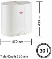 WESCO M&uuml;lleimer "Biom&uuml;lleimer" 1 Beh&auml;lter &Ouml;KO-Sammler, 2x15 Liter