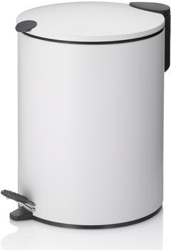 Kela Mats 5 L Ø 20,5 cm Metall weiß Silent-Close herausnehmbarer Inneneimer mit Tragehenkel rutschhemmender Boden 23701
