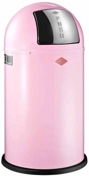 Wesco Abfallsammler 175831-26 PUSHBOY in PINK mit 50 Liter Volumen und Klappd...