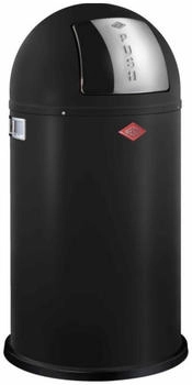 Wesco Abfallsammler 175831-73 PUSHBOY in SCHWARZ MATT mit 50 Liter Volumen un...