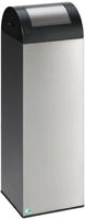 Wertstoffsammler 89l H1045xB320xT320mm silber VA m.Klemmring,Einwurfklappe VAR