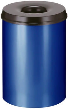 V-Part Feuerlöschender Papierkorb 20l Aluminium Grau Schwarz