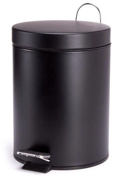 MSV France Treteimer Kosmetikeimer Abfalleimer 5 Liter - Schwarz (100266)