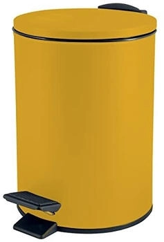 Spirella Kosmetikeimer 5 Liter Edelstahl mit Absenkautomatik und Inneneimer Adelar Badezimmer Softclose Abfalleimer Gelb matt (SP2715)
