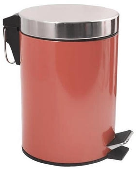 MSV France Kosmetikeimer Terracotta Rot Treteimer Abfalleimer - 3 Liter - mit Herausnehmbaren Inneneimer (MS4918)