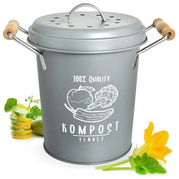 Sendez Komposteimer mit Aktivkohlefilter 4 Liter Kompostbeh&auml;lter Abfalleimer