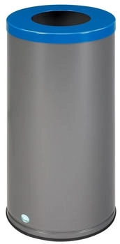Proregal Robuster Wertstoffsammler mit abnehmbarem Deckel | 70 Liter, HxBxT 70x36,5x36,5cm | Verzinkter Stahl | Blau (RVA3-04)