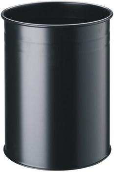 DURABLE Papierkorb Metall rund, 15 Liter, Designlinie, schwarz, 330401