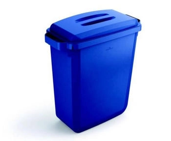 DURABLE Abfalleimer Durabin 60l mit Tragegriffen, blau, 1800496040