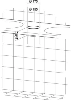 Wagner-Ewar Einwurfring DM150x100 WP159 Edelstahl für Tischmontage, Variante:Edelstahl matt (727080)