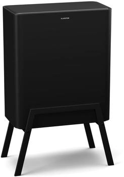 Klarstein Yuma - 30L Abfalleimer mit Geruchsfilter, Druckknopf, Herausnehmbarer Inneneimer, Stilvolle Füße, Schwarz - Küche (KG27-Yuma30L-schw)