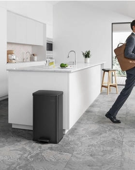 Songmics Küche 40 Liter Tretmülleimer schwarz (BTL540B4002)