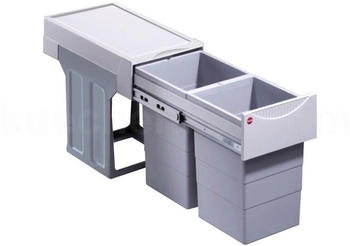 Hailo Abfallsammler Tandem für Schränke ab 300 mm Breite Einbau 2x15l Hellgrau (3666811)