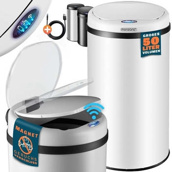 Monzana Sensor Wei&szlig; Edelstahl 50L (109763)