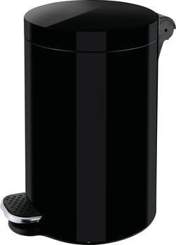 Helit ZWINGO Tretabfalleimer Z2300395 20 Liter Stahl rund schwarz