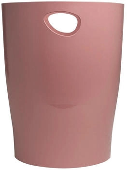Exacompta Ref. 45338D - Set mit 8 Papierkörben ECOBIN Skandi mit Griffen - Volumen 15 Liter - Maße 26,3 x 26,3 x 33,5 cm Altrosa